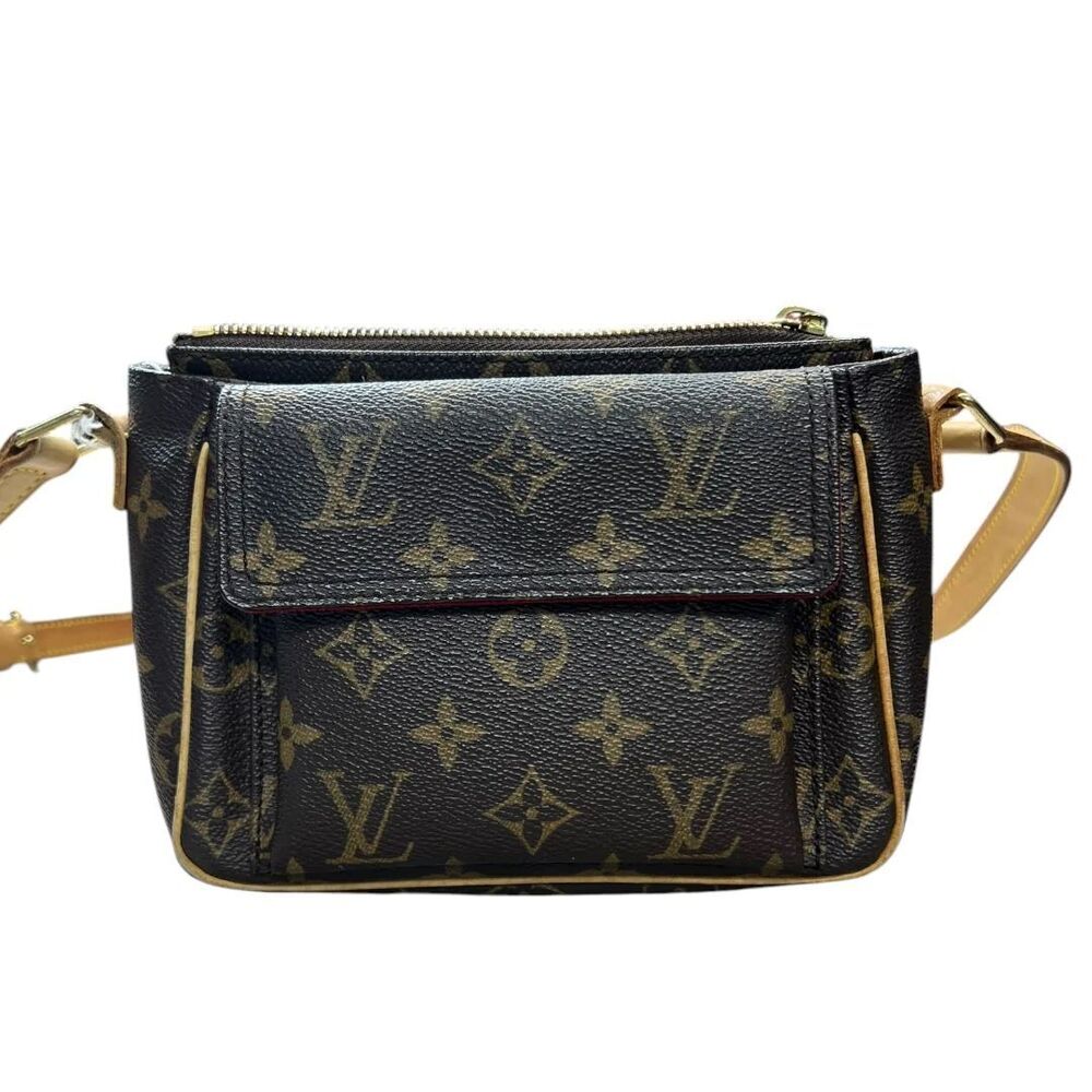 Louis Vuitton Monogram Vivacite Shoulder Bag Crossbody Brown Canvas
